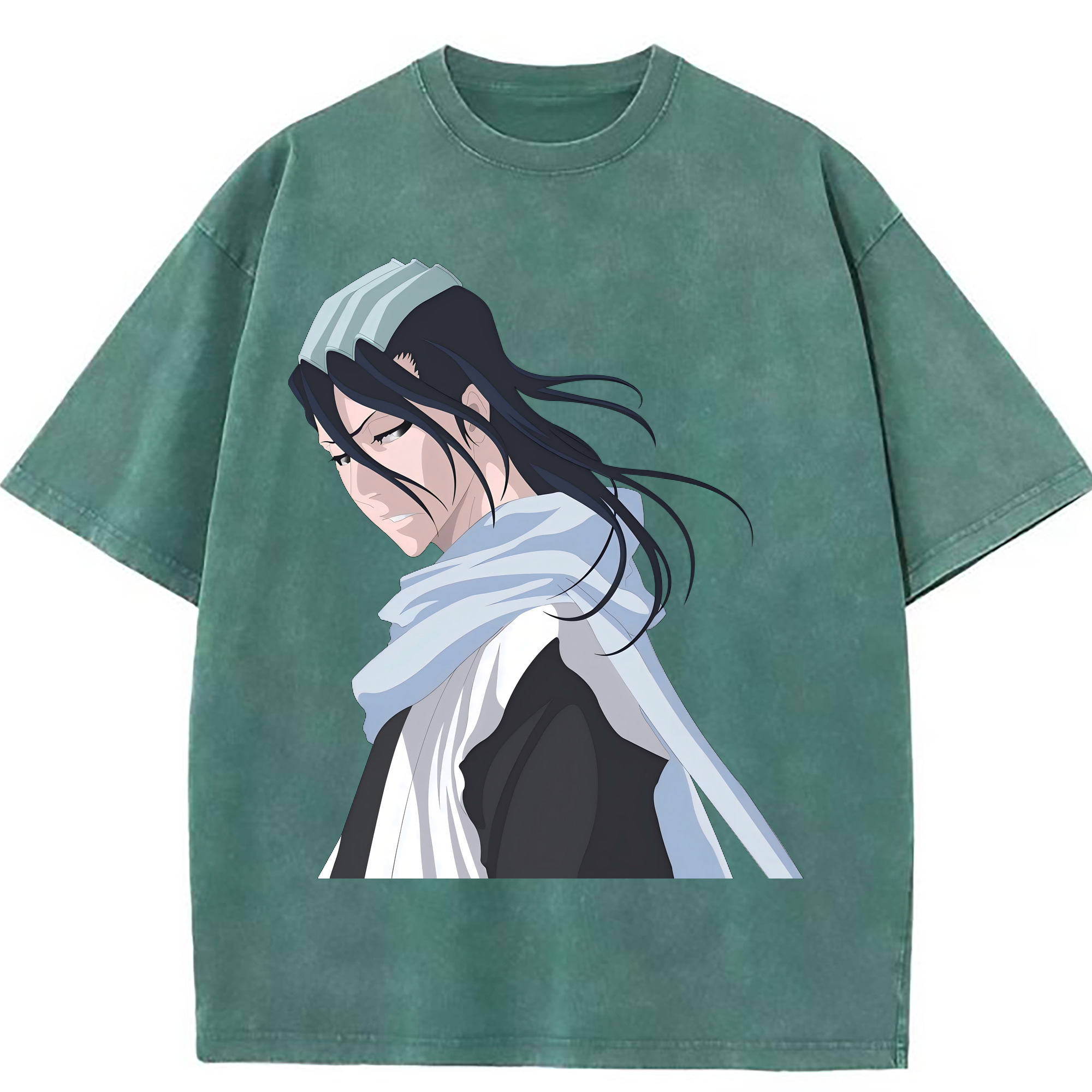（画像用） ブリーチ くちき びゃくや BLEACH Kuchiki Byakuya 綿100% ヴィンテージ風 半袖Tシャツ（フロントプリント）